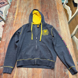Disney The Lion King Broadway Gray & Yellow Full-Zip Hoodie XS Womens